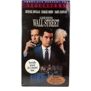Wall Street VHS 1987 Michael Douglas Charlie Sheen Oliver Stone Sealed
